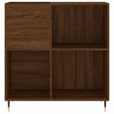Record Cabinet Brown Oak 84.5x38x89 cm Engineered Wood 831771