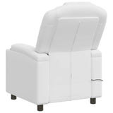 Recliner Massage Chair White 75 x 95 x 106 cm Fabric 42051154