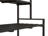 3 Tiered Plant Rack with Hanging Hooks, Tall Plant Stand for Indoor Outdoor Porch Balcony Use, Black T3398P325255