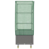 Raised Bed with Cover and Wheels Rattan Look 80x50x182 cm 4015864