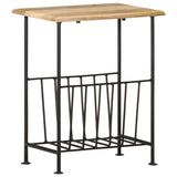 Magazine Rack 40x30x50 cm Solid Mango Wood and Steel 286465
