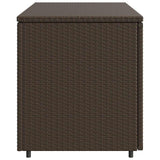 Garden Storage Cabinet Brown 110x55x60.5 cm Poly Rattan 365568