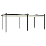 Garden Gazebo with Retractable Roof Cream 3x6 m Aluminium 3217061
