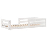 Bed Frame without Mattress White 100x200 cm Solid Wood Pine 855685