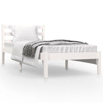Bed Frame without Mattress 75x190cm White Small Single 810391