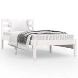 Bed Frame without Mattress 75x190cm White Small Single 810391