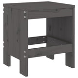 3 Piece Garden Bistro Set Grey Solid Wood Pine 3157705