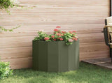 Planter Olive Green 60 x 30 x 50 cm Steel 883720