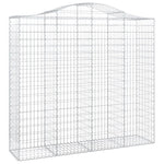 Arched Gabion Basket 200x50x180/200 cm Galvanised Iron 153399