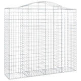 Arched Gabion Basket 200x50x180/200 cm Galvanised Iron 153399