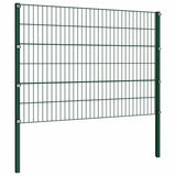 Fence Panel with Posts Iron 1557.5x120 cm Green 278669