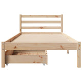 Bed Frame without Mattress 90x190 cm Single Solid Wood Pine 3301526
