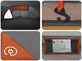 Backpacking Tent Grey and Orange 2-Person 42018576