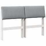 Upholstered Headboard Light Grey 120 cm Solid Pine Wood 879133