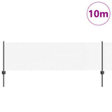 Welded Wire Fence with Post 10 x 0.6 m PVC-Coated Steel Grey 3336556