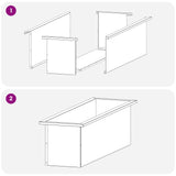 Garden Planter with LED 2 pcs Silver 30 x 100 x 30 cm 8008121