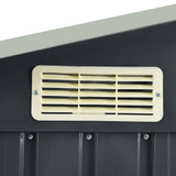 Garden Shed with Rack Anthracite 205x130x183 cm Iron 47106