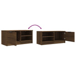 ZNTS TV Cabinet Brown Oak 80x35x36.5 cm Engineered Wood 817121