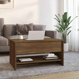 Coffee Table Brown Oak 80x50x40 cm Engineered Wood 819298