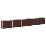 Raised Garden Bed Brown 400 x 40 x 55 cm cold-rolled steel 8006278