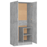 803438 Wardrobe Concrete Grey 82,5x51,5x180 cm Engineered Wood