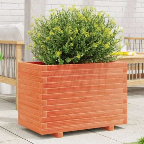 ZNTS Garden Planter Wax Brown 70x40x49.5 cm Solid Wood Pine 847370