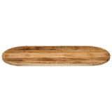 Table Top 110x50x2.5 cm Oval Solid Wood Rough Mango 370107