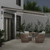 Automatic Retractable Awning with LEDs Anthracite&White 400x350 cm 3215811