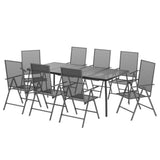 Garden Dining Set Anthracite Powder-Coated Steel Standard 3187984
