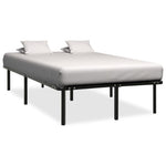 ZNTS Bed Frame without Mattress Black Metal 140x200 cm 284681