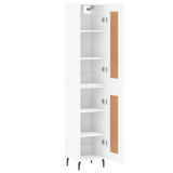 Highboard White 34,5x34x180 cm Engineered Wood 3200465