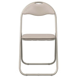 Folding Chair 2 pcs Sand 48 x 43.5 x 81 cm Faux Leather 42029047