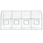 Greenhouse Transparent 160x400x190 cm PVC&Powder-coated Steel 317247