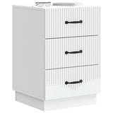 Bedside Cabinet White 43 x 41 x 63.5 cm Engineered Wood 895245