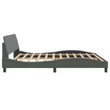 Bed Frame "Dover" Dark Grey 193x203 cm Fabric 373298