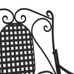 Rocking Bench 84 cm Black Steel 318830