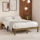 810040 Bed Frame without Mattress Honey Brown Solid Wood 200x200 cm