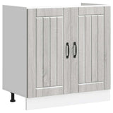 Sink Base Cabinet Lucca Grey Sonoma Engineered Wood 853693