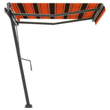 Freestanding Manual Retractable Awning 350x250 cm Orange/Brown 3069720