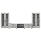 TV Cabinet Set FLORIN 3 pcs Concrete Grey Engineered Wood 3397937