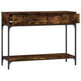 Console Table Smoked Oak 100x34.5x75 cm Engineered Wood 833395