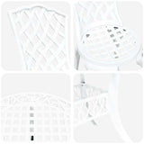 Garden Dining Set 7 pcs White Aluminium 3334714