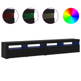 TV Cabinet 2 pcs Black Oak 240 x 35 x 40 cm Engineered Wood 3332491