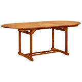 Garden Dining Set Black Solid Acacia wood Medium 3281721