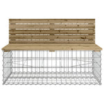 ZNTS Garden Bench Gabion Design 287x71x65.5 cm Impregnated Wood Pine 3196253