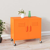 336264 Storage Cabinet Orange 60x35x56 cm Steel