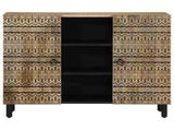 Sideboard 90x33.5x75 cm Solid Rough Wood Mango 4018656