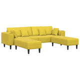 Sofa with Cushion 3 pcs Yellow Velvet 3335178