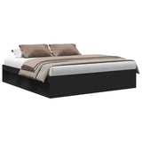 Bed Frame without Mattress Black 180x200 cm Super King Super King Size 3203881