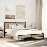 Metal Bed Frame without Mattress Sonoma Oak 150x200 cm King Size 4007888